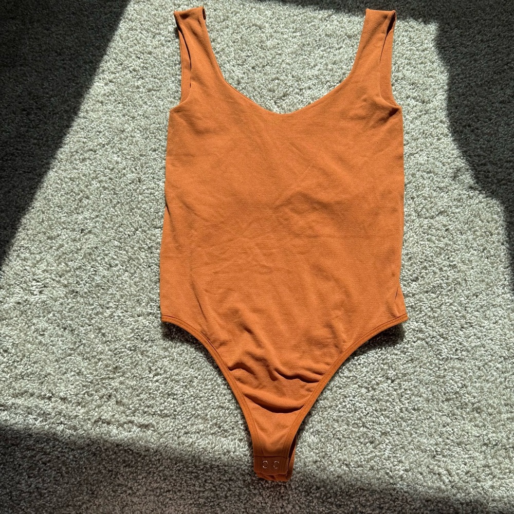 Free People Burnt Orange Bodysuit
